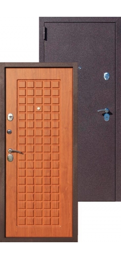 Входная металлическая дверь Троя Бордо золотистый дуб image 1