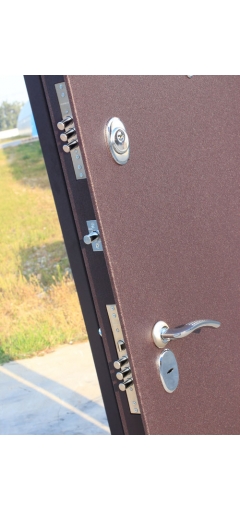 Входная металлическая дверь Троя Бордо золотистый дуб image 5