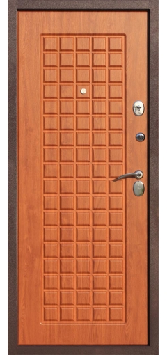 Входная металлическая дверь Троя Бордо золотистый дуб image 2