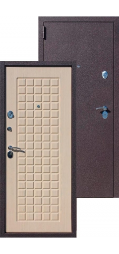 Дверь металлическая входная Троя Бордо беленый дуб image 1