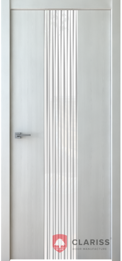 Межкомнатная дверь F3 Rain white lacobel