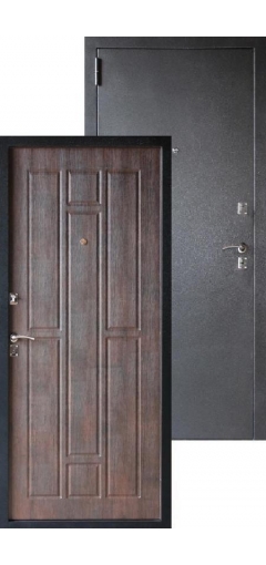 Дверь металлическая входная Стандарт (серебро/тиковое дерево) image 1