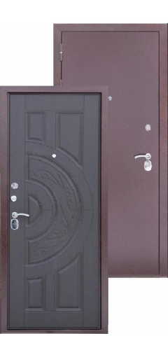 Дверь металлическая входная Трио (медь/венге) image 1