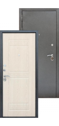 Дверь металлическая входная Трио (серебро/бел.дуб) image 1